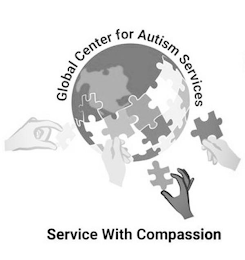 GLOBAL CENTER FOR AUTISM SERVICES SERVICE WITH COMPASSION logo