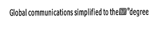 GLOBAL COMMUNICATIONS SIMPLIFIED TO THE N TH DEGREE logo