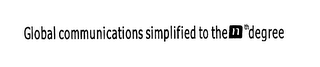 GLOBAL COMMUNICATIONS SIMPLIFIED TO THE NTH DEGREE logo