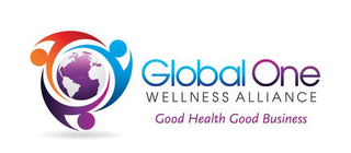 GLOBAL ONE WELLNESS ALLIANCE GOOD HEALTH GOOD BUSINESS logo
