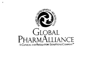 GLOBAL PHARMALLIANCE A CLINICAL AND REGULATORY SOLUTIONS COMPANY, RESEARCH DEVELOPMENT, REGISTRATION logo