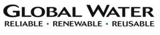 GLOBAL WATER RELIABLE RENEWABLE REUSABLE logo