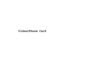 GLOBALPHONE CARD logo