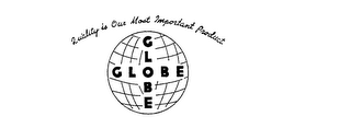 GLOBE QUALITY IS OUR MOST IMPORTANT PRODUCT logo