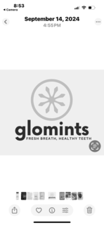 GLOMINTS FRESH BREATH, HEALTHY TEETH logo