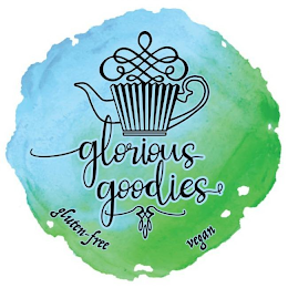 GLORIOUS GOODIES, GLUTEN-FREE, VEGAN. logo