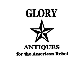 GLORY ANTIQUES FOR THE AMERICAN REBEL logo