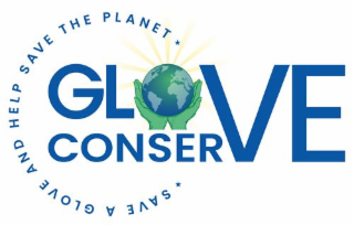 GLOVE CONSERVE SAVE A GLOVE AND HELP SAVE THE PLANET logo