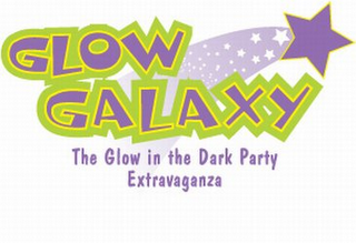 GLOW GALAXY THE GLOW IN THE DARK PARTY EXTRAVAGANZA logo