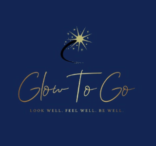 GLOW- TO-GO LOOK WELL. FEEL WELL. BE WELL. logo
