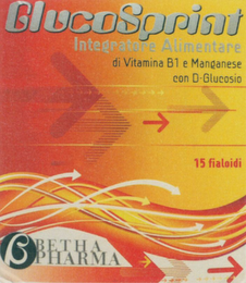 GLUCOSPRINT INTEGRATORE ALIMENTARE DI VITAMINA B1 E MANGANESE CON D-GLUCOSIO 15 FIALOIDI BETHA PHARMA logo