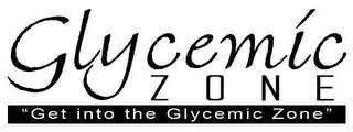 GLYCEMIC ZONE "GET INTO THE GLYCEMIC ZONE" logo