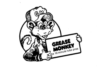 GM GREASE MONKEY THE 10 MINUTE LUBE PROS logo