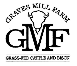 GMF GRAVES MILL FARM GRASS-FED CATTLE AND BISON logo