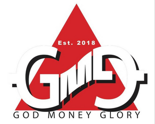 GMG GOD MONEY GLORY EST. 2018 logo