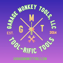 GMT GARAGE MONKEY TOOLS, LLC, EST. 2014 TOOL-RIFIC TOOLS GARAGEMONKEYTOOLS.COM logo