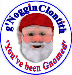 G'NOGGINCLONTITH 'YOU'VE BEEN GNOMED' logo