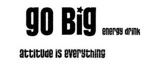 GO BIG ENERGY DRINK ATTITUDE IS EVERYTHING logo