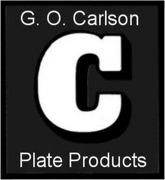 G.O. CARLSON C PLATE PRODUCTS logo
