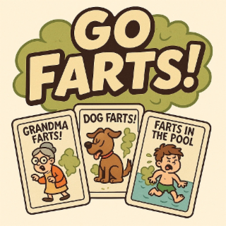 GO FARTS! GRANDMA FARTS! DOG FARTS! FARTS IN THE POOL! logo