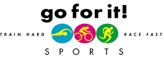 GO FOR IT! SPORTS TRAIN HARD RACE FAST logo