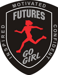 GO GIRL FUTURES MOTIVATED INSPIRED CONFIDENT logo
