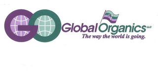 GO GLOBAL ORGANICS LLC #1 THE WAY THE WORLD IS GOING. logo