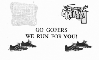 GO GOFERS WE RUN FOR YOU! logo