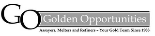 GO GOLDEN OPPORTUNITIES ASSAYERS, MELTERS AND REFINERS - YOUR GOLD TEAM SINCE 1983 logo