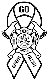 GO GREEN CLEAN FIRE RESCUE logo