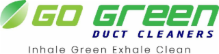 GO GREEN DUCT CLEANERS INHALE GREEN EXHALE CLEAN logo