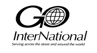 GO INTERNATIONAL SERVING ACROSS THE STREET AND AROUND THE WORLD logo