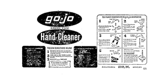 GO-JO CREME TYPE HAND CLEANER GOJER INC. logo