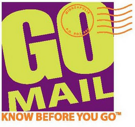 GO MAIL KNOW BEFORE YOU GO logo
