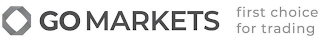 GO MARKETS FIRST CHOICE FOR TRADING logo