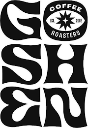 GO SH EN COFFEE ROASTERS EST 2002 logo