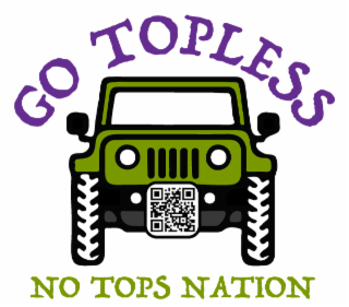 GO TOPLESS NO TOPS NATION logo