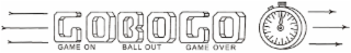 GOBOGO GAME ON BALL OUT GAME OVER logo