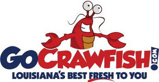 GOCRAWFISH!.COM LOUISIANA'S BEST FRESH TO YOU logo