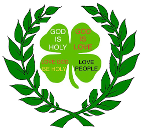 GOD IS HOLY GOD IS LOVE LOVE GOD. BE HOLY LOVE PEOPLE logo