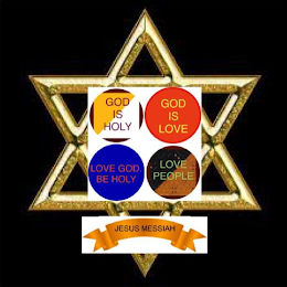 GOD IS HOLY GOD IS LOVE LOVE GOD BE HOLY LOVE PEOPLE JESUS MESSIAH logo