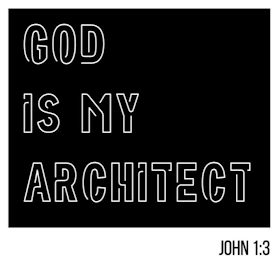 GOD IS MY ARCHITECT JOHN 1:3 logo
