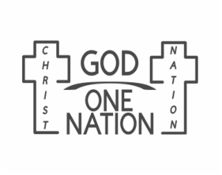 GOD ONE NATION CHRIST NATION logo