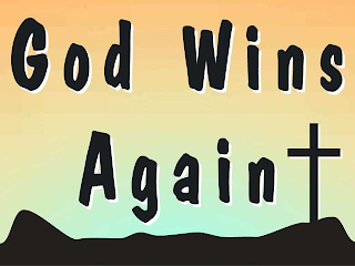 GOD WINS AGAIN logo