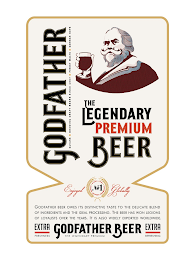 GODFATHER DEVANS BREWING CRAFT BEERS SINCE 1967 FINEST MALTS GERMAN HOPS THE LEGENDARY PREMIUM BEER ENJOYED NO.1  SINCE 1967 DEVANS MODERN BREWERIES GLOBALLY GODFATHER BEER OWES ITS DISTINCTIVE TASTE TO THE DELICATE BLEND OF INGREDIENTS AND THE IDEAL PROCESSING . THE BETTER HAS WON LEGIONS OF LOYALISTS OVER THE YEARS. IT IS ALSO WIDELY EXPORTED WORLDWIDE EXTRA FRESHNESS GODFATHER BEER THE LEGENDARY PREMIUM EXTRA REFRESHING logo