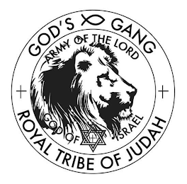 GOD'S GANG ROYAL TRIBE OF JUDAH ARMY OF THE LORD GOD OF ISRAEL logo