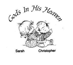 GOD'S IN HIS HEAVEN SARAH CHRISTOPHER logo