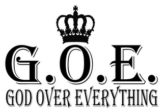G.O.E. GOD OVER EVERYTHING logo