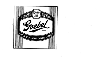 GOEBEL BEER QUALITY SINCE 1873 NATURALLY LIGHT GOLDEN LAGER logo