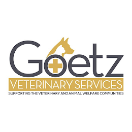 GOETZ VETERINARY SERVICES SUPPORTING THE VETERINARY AND ANIMAL WELFARE COMMUNITIES logo